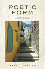 Cover of: Poetic Form by David Caplan