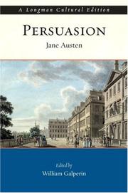 Cover of: Persuasion, A Longman Cultural Edition by Jane Austen, William Galperin