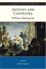 Cover of: Antony and Cleopatra by William Shakespeare, David Quint