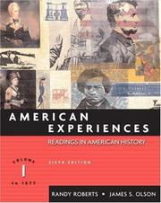 Cover of: American Experiences, Volume I (6th Edition)