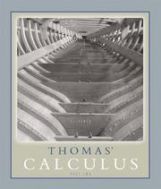 Cover of: Thomas' Calculus Part 2 (Multivariable, chs. 11-16) (11th Edition) by George Brinton Thomas, Maurice D. Weir, Joel Hass, Frank R. Giordano