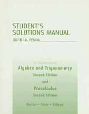 Cover of: Algebra and Trigonometry and Precalculus, Student's Solutions Manual