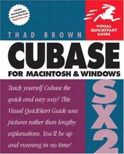 Cover of: Cubase SX 2 for Windows and Macintosh by Thad Brown