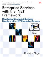 Cover of: Enterprise services with the .NET Framework: developing distributed business solutions with .NET  Enterprise Services