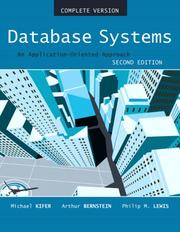 Cover of: Database Systems: An Application Oriented Approach, Compete Version (2nd Edition)