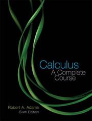 Cover of: CALCULUS by Robert Adams