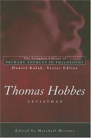Cover of: Thomas Hobbes: Leviathan (Longman Library of Primary Sources in Philosophy) (Longman Library of Primary Sources)