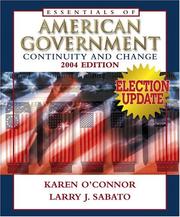 Cover of: Essentials of American Government by Karen J. O'Connor, Larry J. Sabato