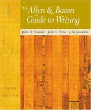 Cover of: Allyn & Bacon Guide to Writing with MLA Update & Research Navigator for English, The (3rd Edition) by John D. Ramage, John C. Bean