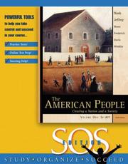 Cover of: Supplement: American People: Creating a Nation and a Society, Volume I (Chapters 1-16), S.O.S. Editi