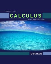 Concepts of Calculus with Applications by Martha Goshaw