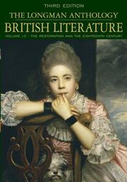 Cover of: Longman Anthology of British Literature, Volume 1C by David Damrosch, Stuart Sherman
