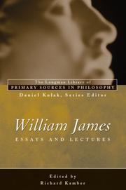 Cover of: William James by William James, Richard Kamber, Daniel Kolak