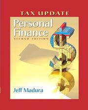 Cover of: Personal Finance Tax Update with Financial Planning Workbook and Software (2nd Edition)