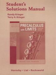 Cover of: A Graphical Approach to Precalculus with Limits Student's Solutions Manual: A Unit Circle Approach