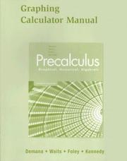 Cover of: Precalculus: Graphical, Numerical, Algebraic - Graphic Calculator Manual