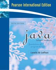 Cover of: Java Software Solutions by John/ Loftus, William Lewis