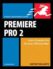 Cover of: Premiere Pro 2 for Windows by Antony Bolante