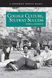 Cover of: College Culture, Student Success