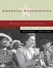 Cover of: American Experiences, Volume II (7th Edition)