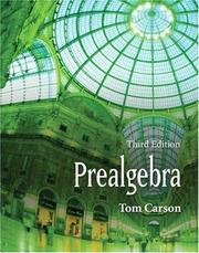 Cover of: Prealgebra