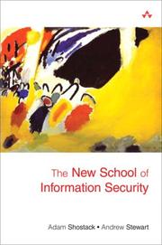 Cover of: The New School of Information Security by Adam Shostack, Andrew Steward