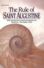 Cover of: The rule of Saint Augustine