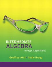 Cover of: Intermediate Algebra through Applications