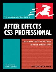 Cover of: After Effects CS3 professional for Windows and Macintosh: Visual QuickPro Guide (Visual Quickpro Guide)
