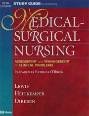 Cover of: Study Guide to Accompany Medical-Surgical Nursing by Sharon M. Lewis, Shannon R. Dirksen, Margaret M. Heitkemper