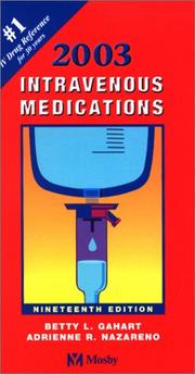 Cover of: Intravenous Medications 2003