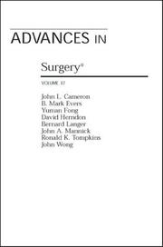 Cover of: Advances in Surgery 2003