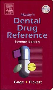 Cover of: Mosby's Dental Drug Reference by Tommy Gage, Frieda Atherton Pickett