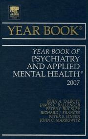 Cover of: Year Book of Psychiatry and Applied Mental Health (Year Books) by John A. Talbott