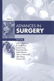 Cover of: Advances in Surgery (Advances)