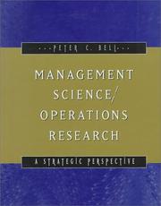 Cover of: Management Science/Operations Research: A Strategic Perspective