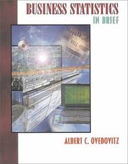 Cover of: Business Statistics in Brief by Albert C. Ovedovitz