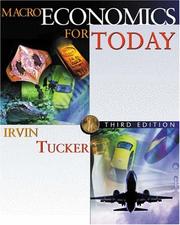 Cover of: Macroeconomics for Today with X-tra! CD-ROM and InfoTrac College Edition by Irvin B. Tucker, Irvin B. Tucker