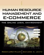 Cover of: Human Resource Management and E-Commerce: The Online Legal Environment