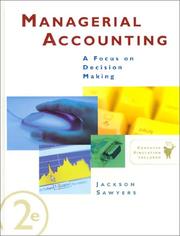 Cover of: Managerial Accounting by Steve Jackson, Roby Sawyers