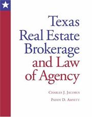 Cover of: Texas real estate brokerage and law of agency