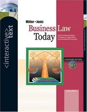 Cover of: Interactive Text, Business Law Today with Access Certificate and InfoTrac College Edition by Roger LeRoy Miller, Gaylord A. Jentz