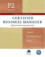 Cover of: Certified Business Manager Exam Preparation Guide, Part 2, Vol. 3: Theory for Functional Areas