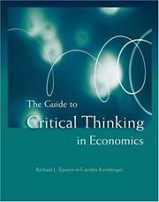 Cover of: The Guide to Critical Thinking in Economics