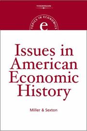 Cover of: Issues in American Economic History