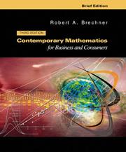 Cover of: Contemporary Mathematics for Businesses and Consumers, Brief with 2003 Tax Update