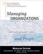 Cover of: Managing Organizations and People, Modular Version by Paul F. Buller, Randall S. Schuler, Paul F. Buller, Randall S. Schuler