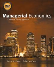 Cover of: Managerial Economics by Luke M. Froeb, Brian T. McCann