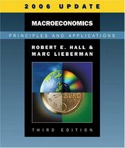 Cover of: Macroeconomics: Principles and Applications, 2006 Update (with InfoTrac®)