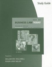 Cover of: Study Guide for Miller/Jentz's Business Law Today, Standard Edition, 8th